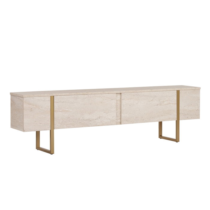 Nordure Onera Mueble para TV Travertino y Oro